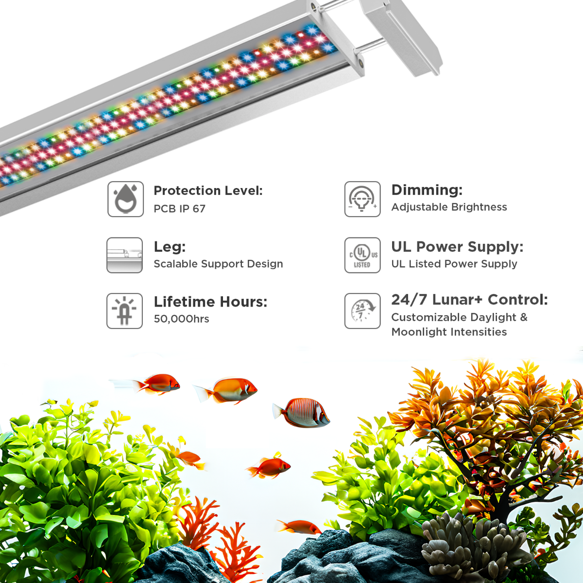 Finnex Vivid LED Light Configuration Options and Features